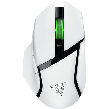 Razer spēļu pele Basilisk V3 X HyperSpeed RZ01-04870300-R3G1, 18000 dpi, 7 pogas, optiskā, bezvadu, Bluetooth, USB, balta (RZ01-04870300-R3G1)