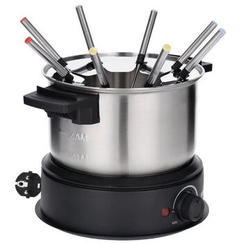 Severin Фондю 2470, 1500 W, 1.4 л, 2.2 кг, Нержавеющая сталь, Пластик, 11 единиц в упаковке (2470)