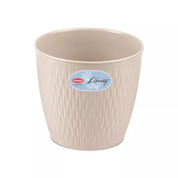 Stefanplast Puķu pods Liberty 2187206, Ø20x19cm, 4,6L, balts, iekštelpām un ārtelpām (2187206)