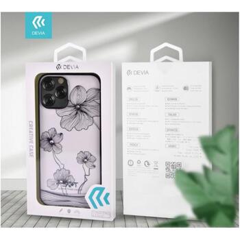 Devia Crystal Flora чехол для iPhone 12 Pro Max синий, 102010592103, TPU+PC, Swarovski, 360° защита (102010592103)