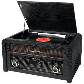 Muse Проигрыватель винила MT-115W, 20Вт, CD, USB, Bluetooth, FM радио, 33/45/78 об/мин, деревянный корпус (MT-115W)