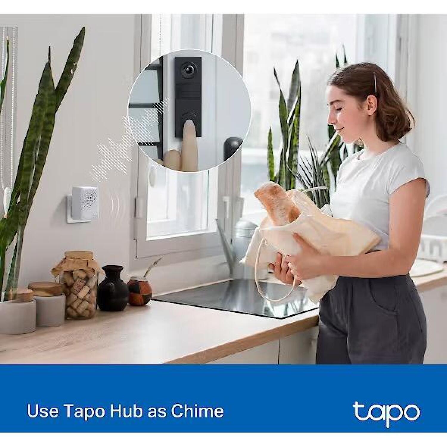 TP-Link видеодомофон Tapo D205, 3 МП, 2304x1296 пикселей, 2.4 мм, F2.2, IP65, H.264, MicroSD до 512 ГБ, аккумулятор 6400 мАч (Tapo D205)