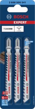3 figūrzāģa asmeņi T144DHM Hard Wood fast, Figūrzāģiem EXPERT HARDWOOD FAST T144DHM FIGŪRZĀĢA ASMENS, 2608900541, BOSCH (2608900541)