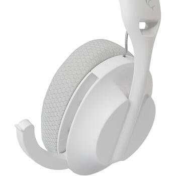 White Shark Беспроводные игровые наушники FALCON WHITE/GREY, 175g, 40mm, 121dB, 30Ω, 20-20000Hz, 2 динамика, 1.5m кабель (FALCON WHITE/GREY)
