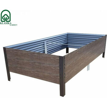 Paaugstinātā dārza dobe KLASIKA Woodlook 1500x750x300mm, brūna; GP1507530R klasika (GP1507530R)
