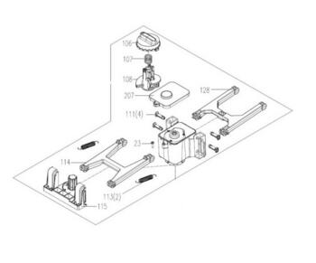 Worx узел регулировки высоты WR147E, WR148E, 50040739, 0.5 кг, 20 x 30 x 10 см (50040739)