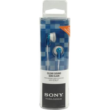 Sony Наушники MDR-E9LP MDRE9LPL.AE, 3.5 мм, 1.2 м, 16 Ом, 104 дБ, неодимовый магнит, внутриканальные, синие (MDRE9LPL.AE)