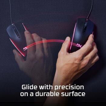 HyperX Pulsefire Mat 4Z7X4AA, peles paliktnis, 450x400x3mm, audums, gumija, melns, spēļu (4Z7X4AA)