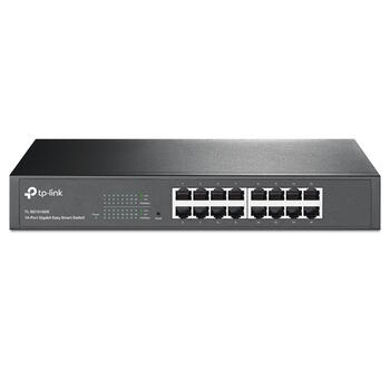 TP-Link TL-SG1016DE сетевой коммутатор Easy-Smart 16× Gigabit 10/100/1000 Mbps VLAN QoS IGMP Snooping чёрный (TL-SG1016DE)