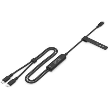 Digitus USB-C кабель для зарядки AK-300170-018-S, 1.8м, 140Вт, 5А, черный, плетеный, USB PD 3.1 (AK-300170-018-S)