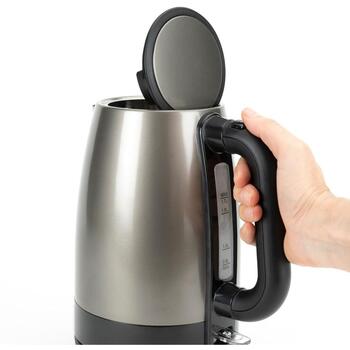 Black Decker электрический чайник BXKE2201E ES9580040B, 2200 W, 1.7 L, нержавеющая сталь, технополимер, моющийся фильтр (ES9580040B)