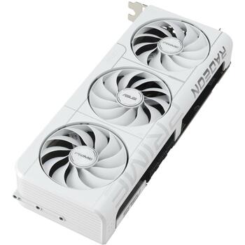 Asus Video karte PRIME-RX9070XT-O16G-WH 16GB GDDR6, 2460 MHz, 256 bit, PCIe 5.0, 3 ventilatori, 7680 x 4320 (PRIME-RX9070XT-O16G-WH)
