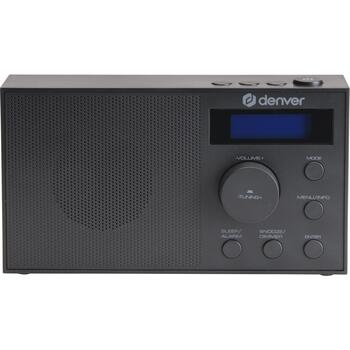 Denver Радио DAB-51B 111111000620, 175mm, 50mm, 95mm, 40 станций, DAB, FM, LCD, будильник, аккумулятор, USB, 3.5mm (111111000620)