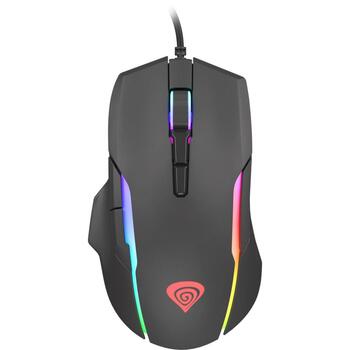 Genesis spēļu pele Xenon 220 NMG-1572, 6400dpi, 7 pogas, ergonomisks, RGB apgaismojums, USB-A (NMG-1572)