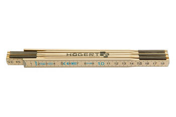 Hogert складная деревянная линейка HT4M261-D, 1м, 16мм, класс точности III, сертификат MID, 6 сгибов (HT4M261-D)