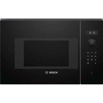 Bosch СВЧ-печь BFL524MB0, 20 л, 800 Вт, встраиваемая, черная, автоматические программы, сенсорное управление, легкая очистка (BFL524MB0)