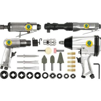 Vorel Pneimatisko instrumentu komplekts 81142, 33 gab, 340 Nm, 0-25000 min⁻¹, 4500 min⁻¹, 0,63 MPa, 226 l/min, 1/2