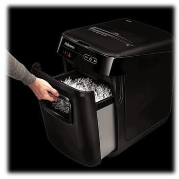 Fellowes Шредер AutoMax 200C 4653601, 200 листов автоматически, 10 листов вручную, 4x38 мм, P-4, Режим сна, Авто-реверс (4653601)