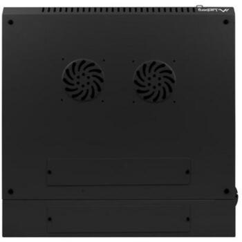 Lanberg шкаф установки, WF02-6609-10B, 600mm, 600mm, 9U, 60kg, 2 слота для вентиляторов, IP20, стеклянная дверь (WF02-6609-10B)