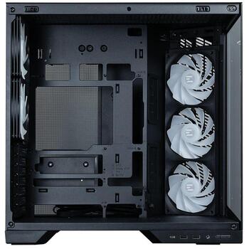 Zalman D50 BLACK, Midi Tower datora korpuss, ATX, 3x120mm ventilatori, melns, panorāmas stikls, USB-C (D50 BLACK)