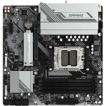 Gigabyte Материнская плата B650M GAMING PLUS WF 1.3, AMD Socket AM5, 5+2+2 фазы VRM, 4*DIMM DDR5, 2xPCIe 4.0 M.2, 2.5GbE LAN (B650M GAMING PLUS WF 1.3)
