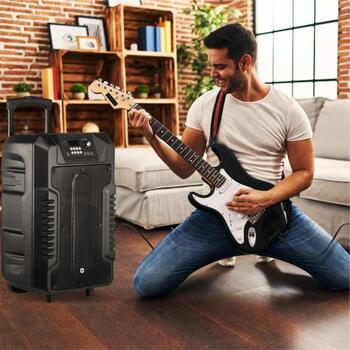 Manta Беспроводная колонка SPK1203B100, 100 W, Bluetooth 5.0, AUX, Гитара, Микрофон, Micro SD, USB, 8 ч работы от аккумулятора (SPK1203B100)
