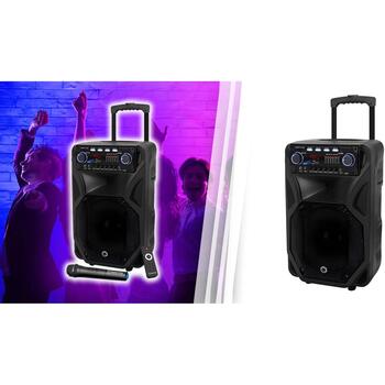 Manta Караоке колонка SPK5021PRO, 80 W, 12 дюймов, 2x входа для микрофона, Bluetooth, FM радио, 5 ч воспроизведения (SPK5021PRO)