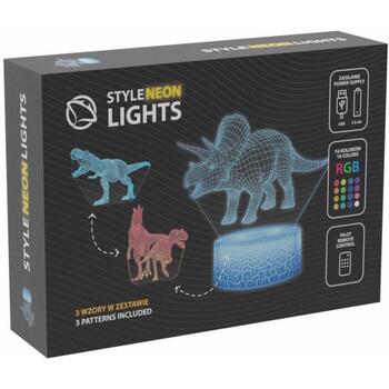 Manta Декоративная лампа SNL117RGB, 5W, 5V, 3xAA, 2m, многоцветная, 3D эффект, пульт дистанционного управления, 3 дизайна (SNL117RGB)
