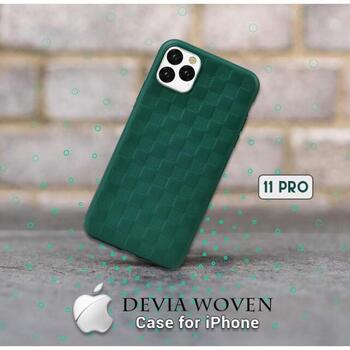 Devia Woven2 Pattern Design Soft Case 102010512163, Зеленый, Apple iPhone 11 Pro, 5.8'', TPU, 360° полная защита, точные отверстия (102010512163)