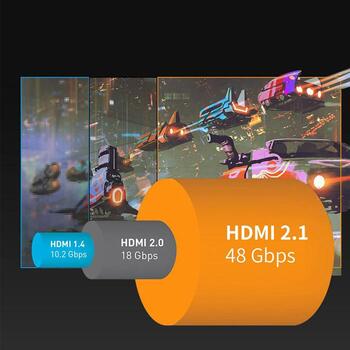 Manta HDMI кабель HDMI-3MC, 3м, HDMI 2.1, 8K @ 60Hz, 4K @ 120Hz, 48бит, eARC, золотые разъемы, алюминиевый корпус (HDMI-3MC)