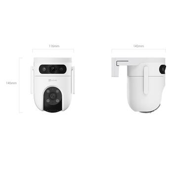 EZVIZ H9C CS-H9c-5MP-5MP, уличная IP-камера с двумя объективами, 2880x1620, 2.8mm/6mm, 350°/80°, IP65, MicroSD до 512GB, H.265 (CS-H9c-5MP-5MP)
