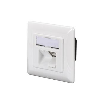 Digitus модульный настенный выход DN-9007-S-1, 2xRJ45, 500MHz, 10GBase-T, с заземлением (DN-9007-S-1)