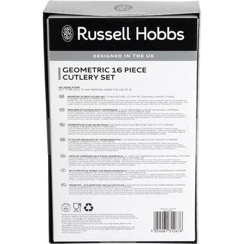 Russell Hobbs Геометрический набор столовых приборов 16 шт RH01519EU7, нержавеющая сталь, 750 грамм (RH01519EU7)