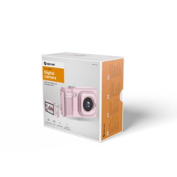 Denver Компактная камера DCA-4818 Rose 112170000010, 2.8'' LCD, 5 МП, CMOS, MicroSD до 64 ГБ, USB-C, 8x цифровое увеличение (112170000010)