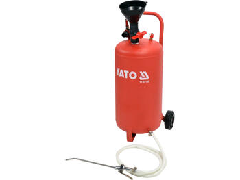 Yato pneimatiskais eļļotājs YT-07195, 20 l, 0,3 MPa, 0,1-0,3 MPa, 150 l/min, 2,1 m, 35 °C, 2 riteņi, piltuve, šļūtene ar smaili (YT-07195)