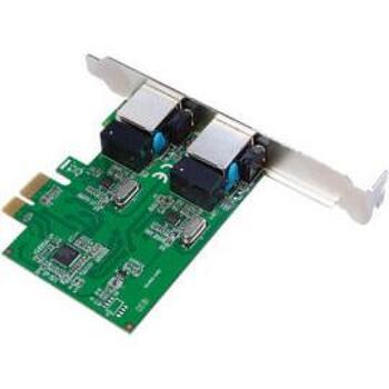 LogiLink сетевая карта PC0075, 2x Gigabit Ethernet, PCIe 2.0, 1000 Mbit/s, Realtek 8111F, Asmedia 1182E, IEEE 802.3, Wake-on-LAN (PC0075)