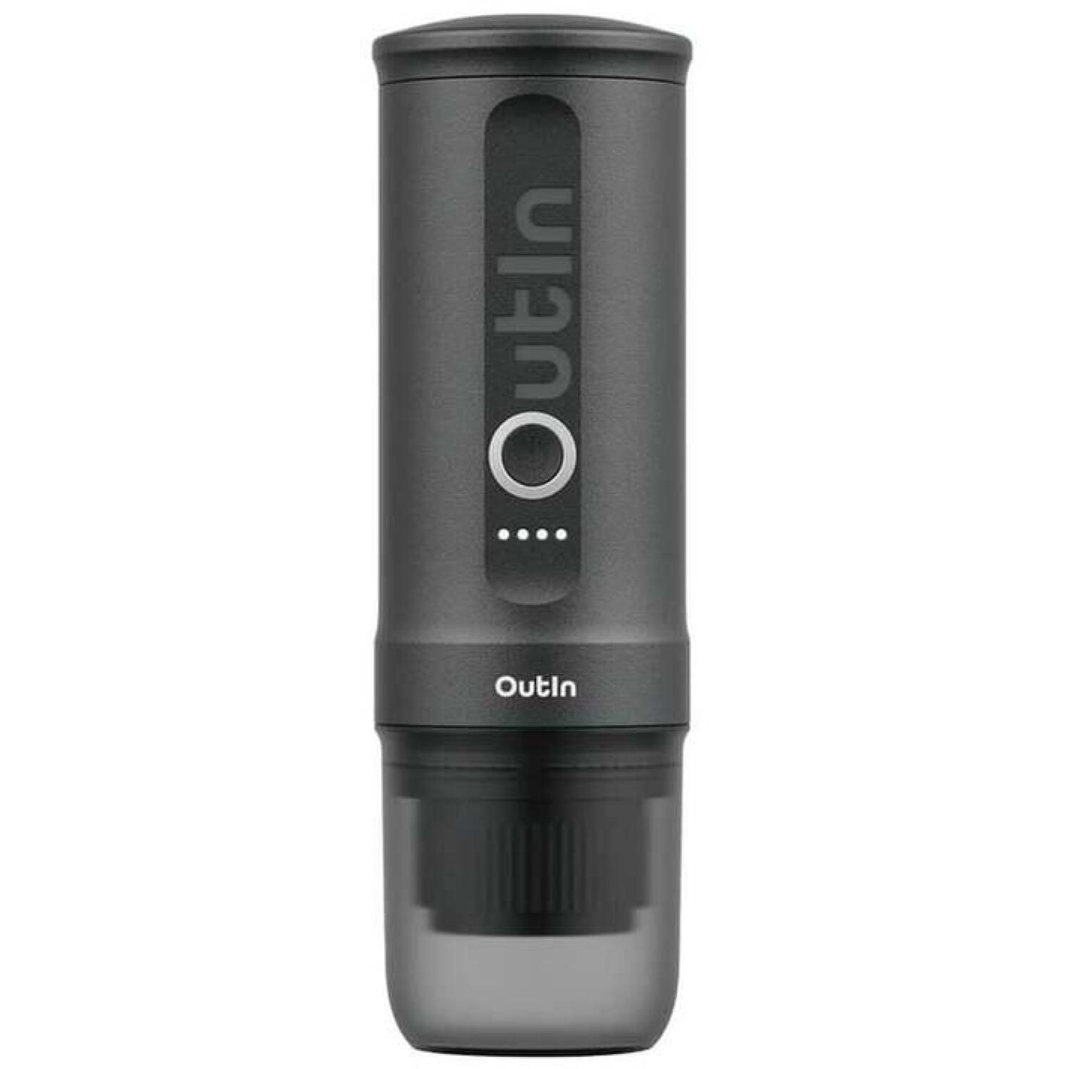 Outin Портативная кофемашина A000001, 10Вт, 0.700кг, 0.080л, 20Бар, 7500мАч, 92°C, 2в1, USB, 12В, 24В, автоматическая, эспрессо (OutinNanoGrey)
