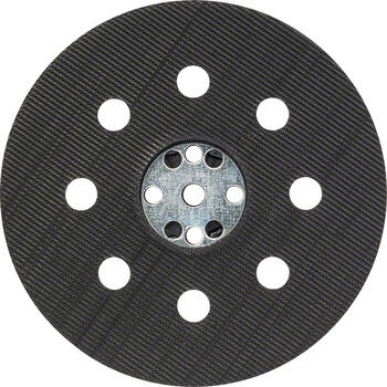 Gumijas slīpēšanas disks vidējs D 115 mm, 1 gab., Ekscentra slīpmašīnām SLĪPĒŠANAS PAMATNE AR 8 ATVERĒM, 2608601065, BOSCH (2608601065)