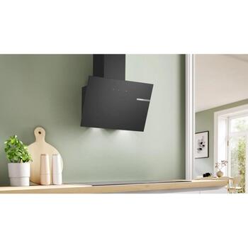 Bosch DWK65DK60 sienas tvaika nosūcējs, 59cm, 430m³/h, A klase, LED, melns, skārienjutīgs (DWK65DK60)