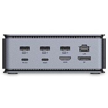 Lindy док-станция USB4 43372, 8K 30Hz, 4K 60Hz, 4 порта USB 10Gbps, 100W USB PD, 1 HDMI, 1 DisplayPort, 1 RJ45 (43372)
