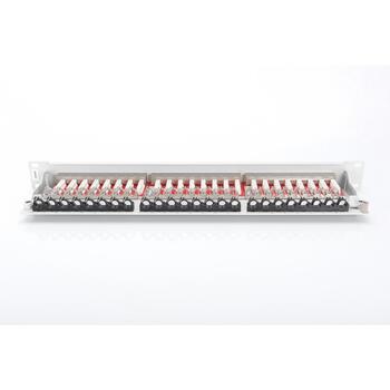 Digitus коммутационная панель DN-91624S-EA, 24 порта, CAT 6a, 1U, RJ45 8P8C, экранированная, STP, 19 дюймов, серая (DN-91624S-EA)