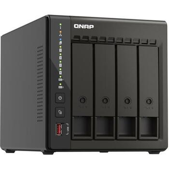 Qnap glabāšanas tornis TS-453E-8G, 8GB RAM, 4 disku vietas, 2.5GbE, 2 HDMI, 2 M.2, 4 SATA, 90W adapteris (TS-453E-8G)