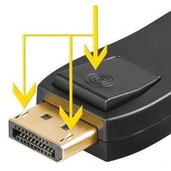 Goobay адаптер DisplayPort/HDMI 51719, 1.00г, DP на HDMI, 20 пин DisplayPort, 19 пин HDMI, блокирующий разъем (51719)