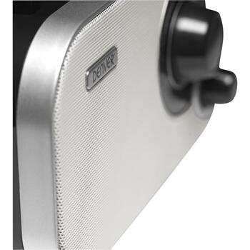 Denver TR-51 White 111101000680, FM портативное радио, 0.7кг, 13.8x9.6x8.1см, 230V или батареи, аналоговая настройка (111101000680)