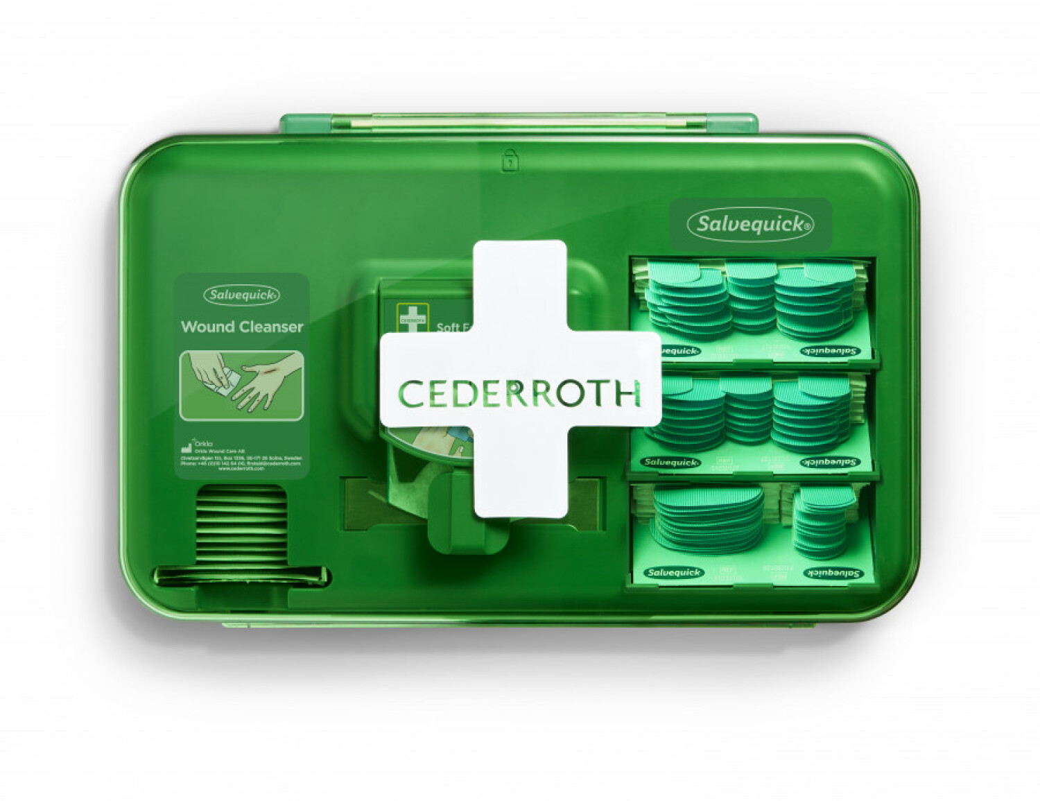 Cederroth Набор для ухода за ранами 51011009, 40 салфеток, 4,5 м повязка, 2x пластыря, 1 ключ (51011009)