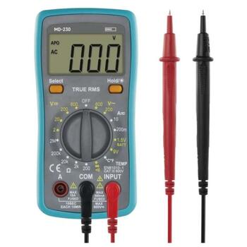 Emos Мультиметр MD-230 M0230, 35×75×155mm, 200mA-10A AC, 200mA-10A DC, 200-600V AC, 2-600V DC, 3,5 цифровой дисплей (M0230)