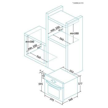 Edesa Духовка EOE-7040 BK 921270224, 70 L, 2200 W, 1 духовка, Электрическая плита, Гриль, LCD, A, 11 программ (921270224)