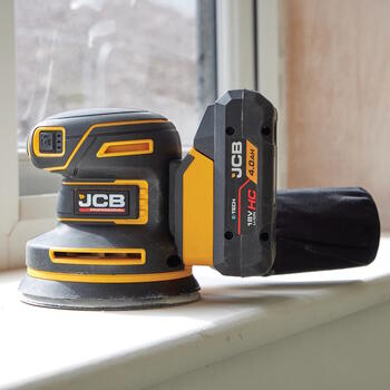 JCB JCB-18POS-125 Professional 18V бесщеточная эксцентриковая шлифмашина для дерева металла и краски 125мм 8000-12500об/мин 3 скорости (JCB-18POS-125)