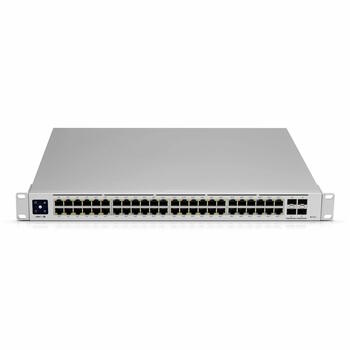Коммутатор Layer 2 PoE с 48 × GbE 32 PoE+ 4 × 1 GbE SFP 195 Вт PoE безвентиляторный 1.3″ LCM rack монтаж USW 48 PoE Белый Ubiquiti (USW-48-POE-EU)