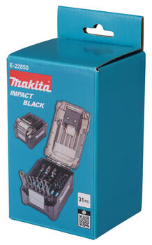 Impact BLACK C & E-formas skrūvgriežu uzgaļi XGT akumulatora tipa futlārī E-22850 MAKITA (E-22850)